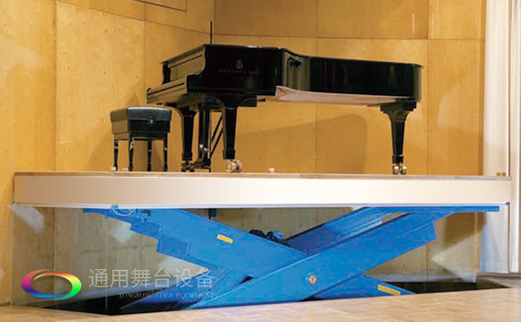 升降舞臺-源頭廠家,價優質高！采用鋼性鏈或液壓油缸起降運行平穩、安全可靠