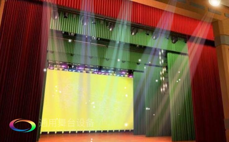 淮安市淮陰開明實驗學校報告廳 機械舞臺吊桿、剛性防火幕項目竣工